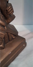 Load image into Gallery viewer, Vintage 1969 Austin Sculpture Darwin Thinking Ape Monkey Statue Holding Skull
