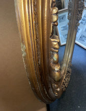 Load image into Gallery viewer, #228 Large Venetian Style Oval Gold Frame Mirror 46“ X 34“
