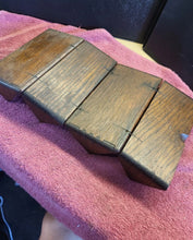 Load image into Gallery viewer, Antique, Victorian, Quad-Folding, Hardwood (Oak), Curiosity Box w/Purple Velvet
