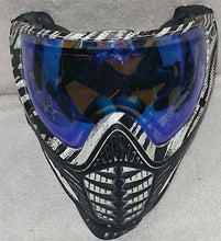Load image into Gallery viewer, Virtue VIO Contour Paintball Mask Goggles Blue Mirror Thermal Lens Black/White
