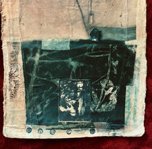 Load image into Gallery viewer, Original &amp; Signed FRAN SKILES “Sitting Bird Series I” Mixed Media Collage 34x21
