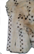 Load image into Gallery viewer, Vintage City Furs Of London Rabbit Fur Jacket Ivory/Brown Spotted Short Coat
