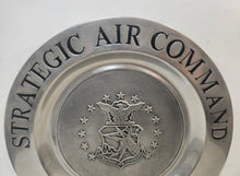 Load image into Gallery viewer, Strategic Air Command Silver Pewter Metal Tray Plate Plaque 11" Diameter
