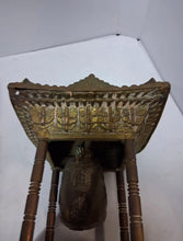 Load image into Gallery viewer, Vintage Oriental Solid Brass Gong Bell Prayer Pagoda Temple 10”
