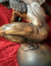 Load image into Gallery viewer, LARGE WINGED MALE FIGURAL SCULPTURE IN JORGE MARÍN STYLE BRONZE FINISH 31”
