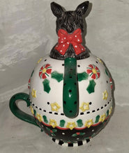 Load image into Gallery viewer, Michel &amp; Company Stackable Scottie Dog Christmas 2001 Ceramic Teapot Set Lid
