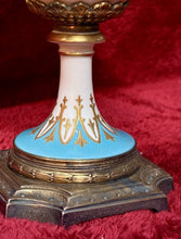 Load image into Gallery viewer, Signed F Peroche Hand Painted French Sevres Porcelain Urn Brass Lamp 28”
