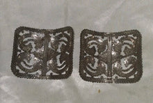 Load image into Gallery viewer, Vintage French Cut Steel Shoe Clips Buckles Pair Made in France Art Deco Silver
