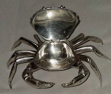 Load image into Gallery viewer, Vintage Silver Plated Crab Salt Cellar Trinket Box Jewelry
