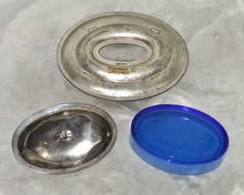 Load image into Gallery viewer, Victorian English Silver Plated Butter Dish Cobalt Blue Glass Liner EPBM
