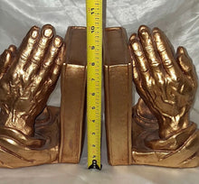 Load image into Gallery viewer, Vintage 1965 Progressive Art Products Praying Hands Holy Bible Bookends Pair
