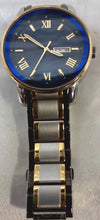 Load image into Gallery viewer, Armitron Men's Two-Tone Blue Dial Day/Date Quartz Watch 20/4935TGC Stainless Ste
