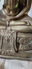 Load image into Gallery viewer, Vintage brass bronze finish seated Laos Thai Buddha Statue lotus pose
