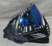Load image into Gallery viewer, Virtue VIO Contour Paintball Mask Goggles Blue Mirror Thermal Lens Black/White
