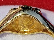 Load image into Gallery viewer, PANDORA Game of Thrones House Lannister Lion Ring Gold Tone ALE MET 54 Size 7

