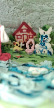 Load image into Gallery viewer, Vintage Sugar Egg Easter Diorama Panorama Egg Bunny Cottage Roses Handmade
