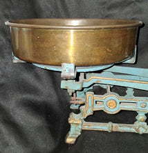 Load image into Gallery viewer, Vintage Balance Scale 5K Countertop Scale w/ Brass Pans Farmhouse
