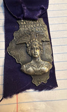 Load image into Gallery viewer, Antique National Funeral Directors Association Badge And Ribbon 1906 Chicago
