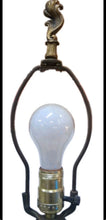 Load image into Gallery viewer, Vintage Art Deco Figural Cherub Table Lamp Cast Metal Marble Slag Glass 13.5"
