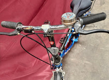 Load image into Gallery viewer, Dahon Classic III Vintage Folding Bike 3-Speed Blue W/ Accessories Including Bag
