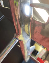 Load image into Gallery viewer, Vintage Chrome Metal Flying Airplane Desk Model Art Deco Wood Base MCM Atomic
