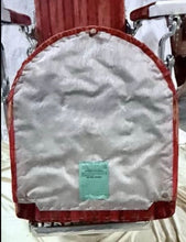 Load image into Gallery viewer, Antique 1920’s Koken White Porcelain Barber Chair Red Velvet, St. Louis
