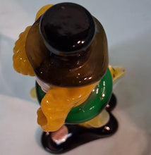 Load image into Gallery viewer, Vintage Murano Italy Art Glass Clown Figurine Yellow Top Hat 8” Label
