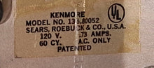 Load image into Gallery viewer, Vintage Kenmore Sears Model 135.60052 2-Speed Oscillating Desk Fan
