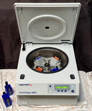 Load image into Gallery viewer, Eppendorf Model 5804 High-Speed Benchtop Centrifuge &amp; 2 Inserts Tested Power On
