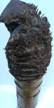 Load image into Gallery viewer, Large Hand Carved Bamboo Fisherman Sage Statue Rustic Folk Art
