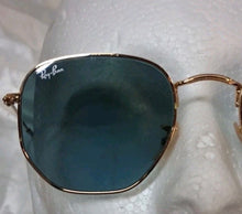 Load image into Gallery viewer, Ray-Ban RB3548N 9123/3M Hexagonal Gold Frame Green Lens Sunglasses w/ Case
