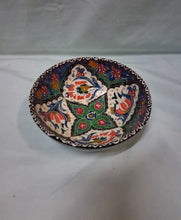 Load image into Gallery viewer, E24 Turkish Kutahya Style Hand Painted Floral Ceramic Bowl 7” Multicolor Pottery
