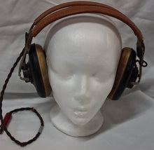Load image into Gallery viewer, WWII US Military Aviation Headset H-3 ARR-3 NAF-48490-1 Pilot Radio Headphones
