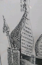 Load image into Gallery viewer, Framed Portrait Lithograph Rabbi Writing Torah Art Jewish Hand Signed &amp; Numbered
