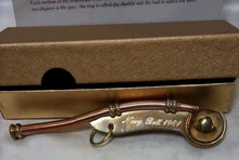 Load image into Gallery viewer, Vintage Brass &amp; Copper Boatswain's  Whistle Navy Birthday 1981 With History Card
