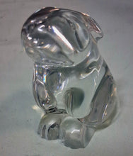 Load image into Gallery viewer, Baccarat France Clear Crystal Sitting Rabbit Bunny Figurine Signed 2.75"
