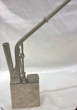 Load image into Gallery viewer, Vintage Chinese Paktong White Brass Water Tobacco Pipe Engraved Etched Maker Mar
