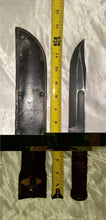 Load image into Gallery viewer, Vintage U.S. UTICA CUT CO USMC Mark 2 Ka-Bar Style Fighting Knife w/ Sheath

