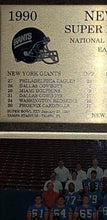 Load image into Gallery viewer, 1990 New York Giants Super Bowl XXV Champions Team Photo Roster Wood Plaque
