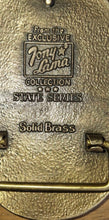 Load image into Gallery viewer, Vintage Tony Lama United States of America Eagle Belt Buckle State Series Brass
