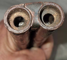 Load image into Gallery viewer, Vintage Double Barrel Toy Cap Gun Rifle Wood Stock Metal Western Cowboy
