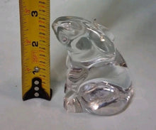 Load image into Gallery viewer, Baccarat France Clear Crystal Sitting Rabbit Bunny Figurine Signed 2.75"
