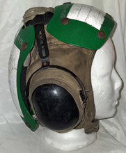 Load image into Gallery viewer, Vintage US Navy Flight Deck Crewman Impact Resistant Cranial Helmet Green
