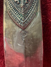 Load image into Gallery viewer, Large Thai Brahma Ritual Trident Dagger Sword Silver Tone 25” Heavy 6 lbs.
