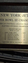 Load image into Gallery viewer, 1968 New York Jets Super Bowl III Champions Wood Plaque Team Photo Joe Namath NF

