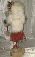 Load image into Gallery viewer, Vintage Native American Style Kachina Doll Wood Carved Fur Figure Signed
