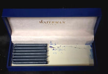 Load image into Gallery viewer, New Waterman Paris Pen Set Black Gold Fountain M + Ballpoint With Case
