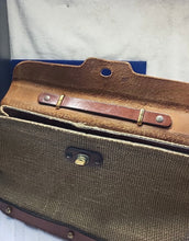 Load image into Gallery viewer, RARE &amp; VINTAGE 1960's ETIENNE AIGNER Handmade Leather &amp; Tweed Handbag
