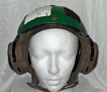 Load image into Gallery viewer, Vintage US Navy Flight Deck Crewman Impact Resistant Cranial Helmet Green
