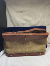 Load image into Gallery viewer, RARE &amp; VINTAGE 1960's ETIENNE AIGNER Handmade Leather &amp; Tweed Handbag
